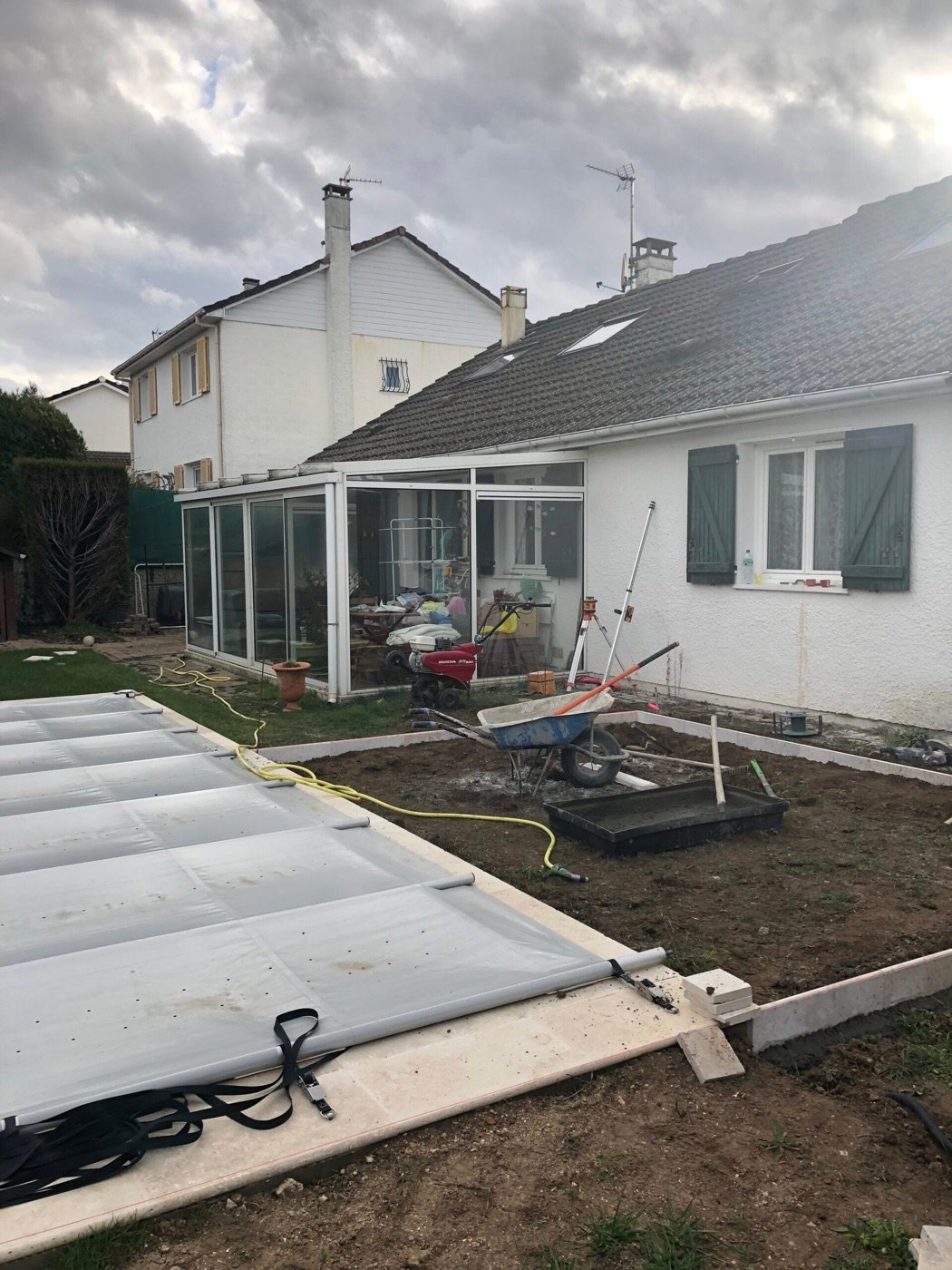 La zone avant travaux, en terre